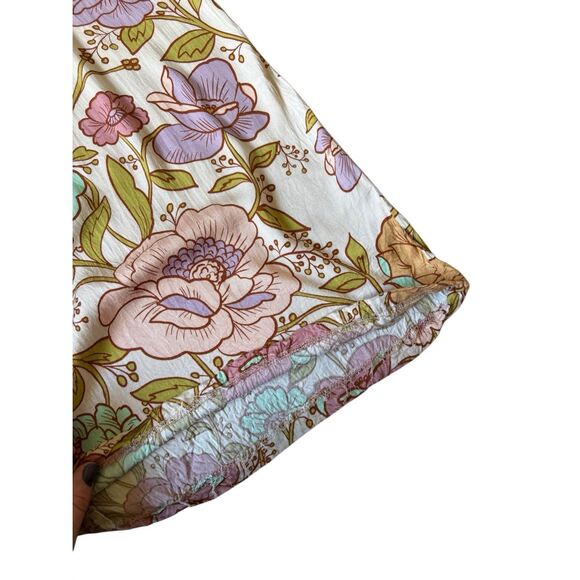 Free People Rolling Hills Jumpsuit in Tea Combo size M Floral Multicolor - Picture 7 of 10